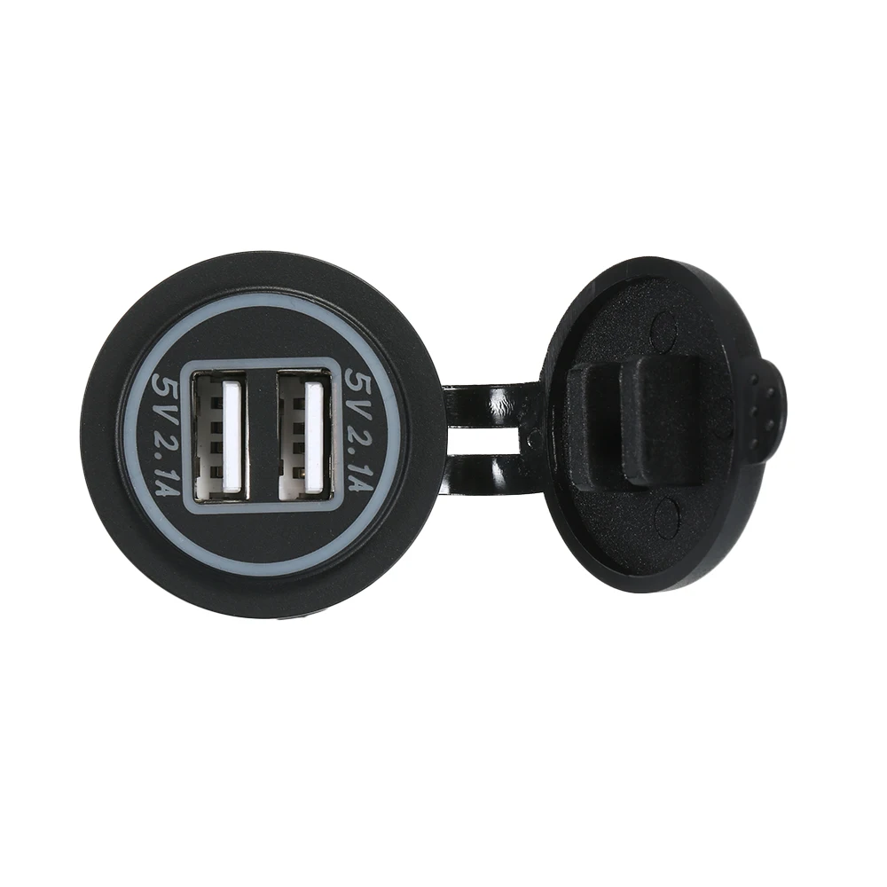 12V Dual USB Автомобильное зарядное устройство Зарядное гнездо Водонепроницаемый