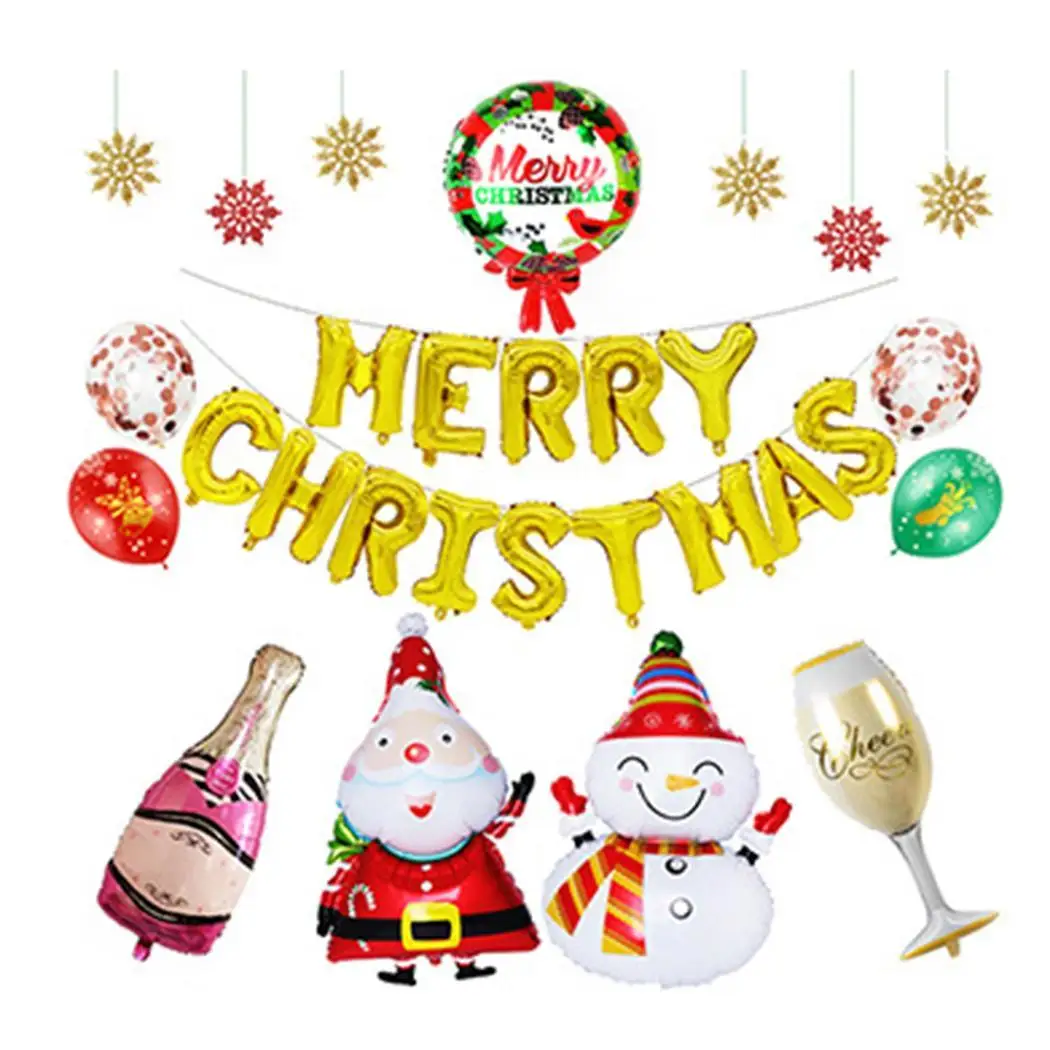 Милый Декор на день рождения Санта-Клаус Рождество декоративная фольга Клаус