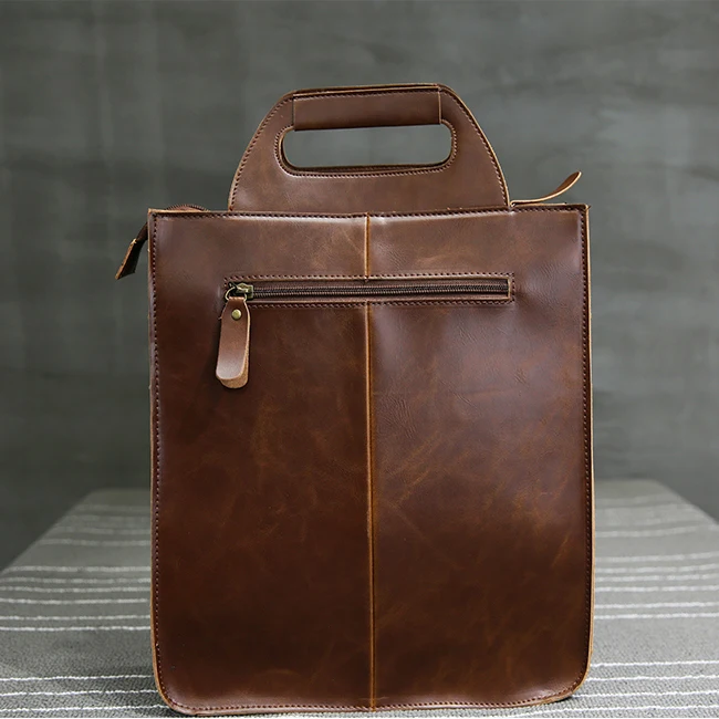 

New Fashion Vintage Crazy Horse Leather Men Handbag Business Men Messenger iPad Bags Men's Shoulder Bags Man Crossbody Daypack