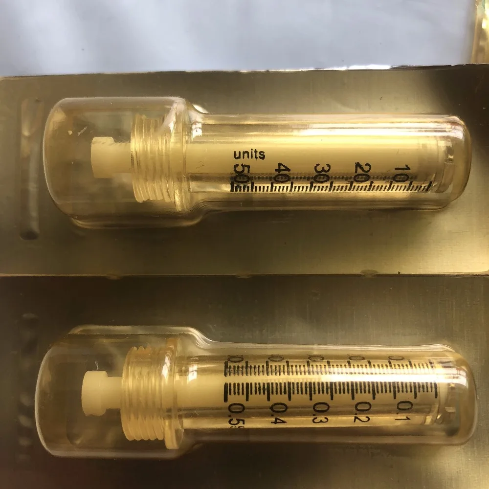 

0.5ml 50pcs Syringe and Medicine needle Ampoule head for hyaluron gun hyaluron pen High Pressure wrinkle removal water syringe