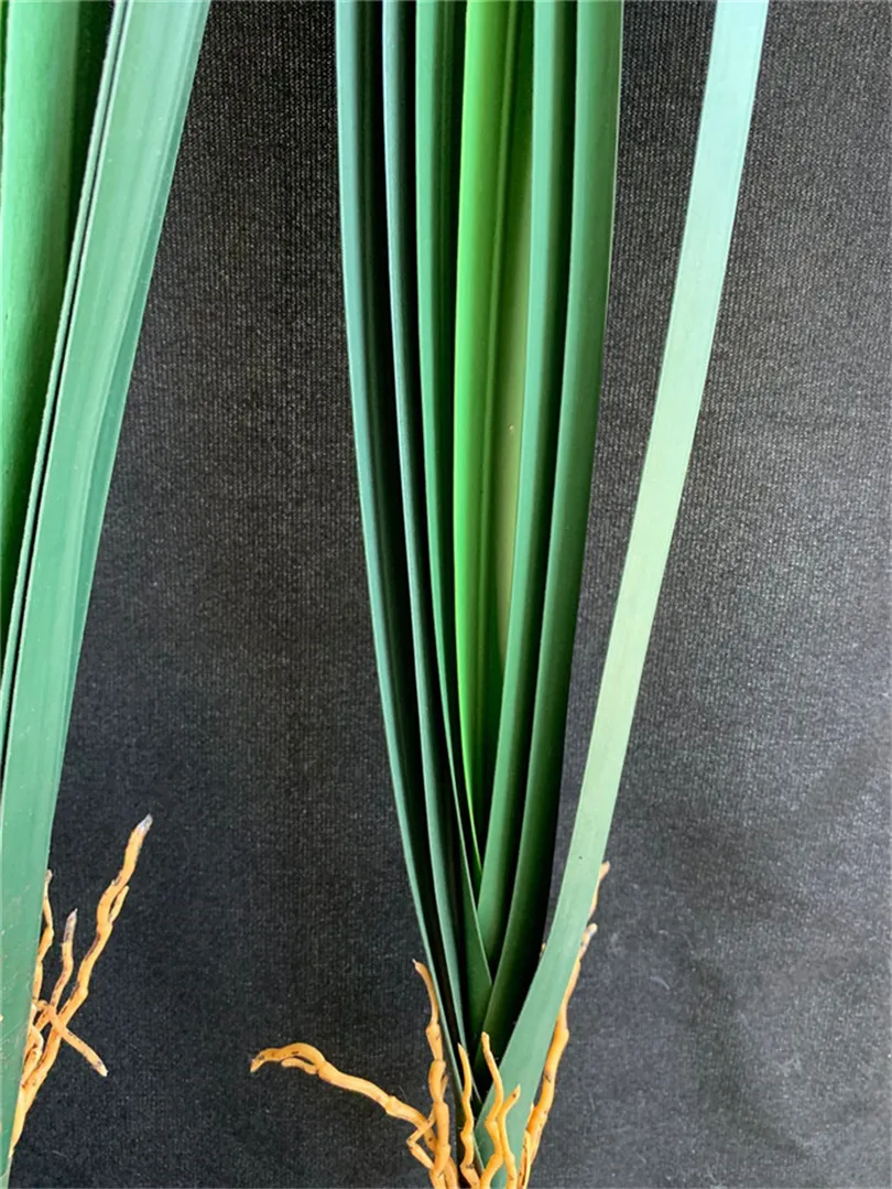 40pcs Plastic Greenery Cymbidium Orchid Plant Artificial 7 leaf branches Leaf 61cm for Floral Arrangement part | Дом и сад