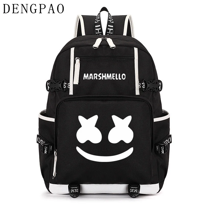 DENGPAO dj шлем мarshmello черный рюкзак для ноутбука мальчиков mochila мужчины feminina bagpack