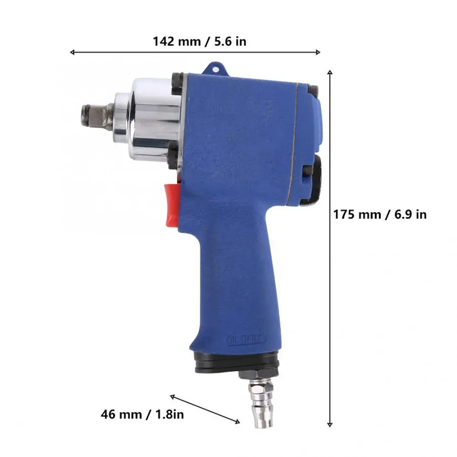 Industrial Pneumatic Impact Wrench Air Socket Tool 9000rpm High Quality | Инструменты