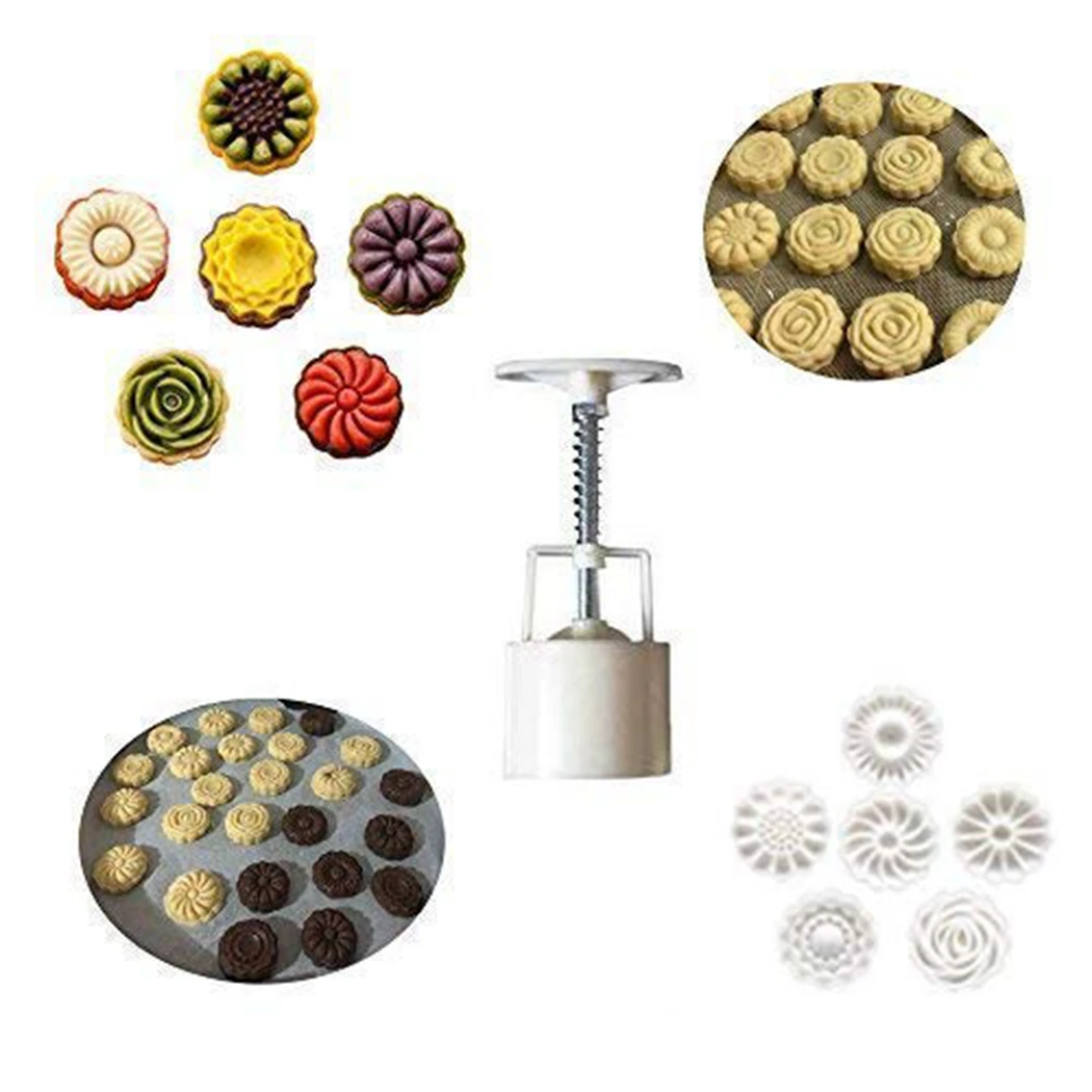 Форма для лунных пряников Многоцелевой DIY ручной пресс формы выпечки с 6