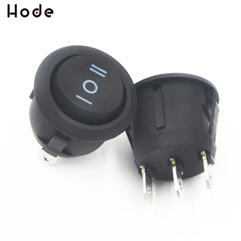 AC 250V/6A 125V/10A 3 Pin мини круглый включения-выключения кулисный переключатель Диаметр