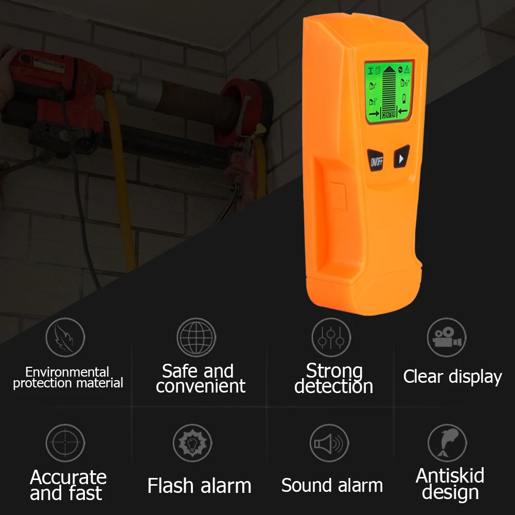 [Multi Scanner Stud Finder] Wall Sensor Finder Center Finding with Live AC Wire Wood Warning Detection | Инструменты