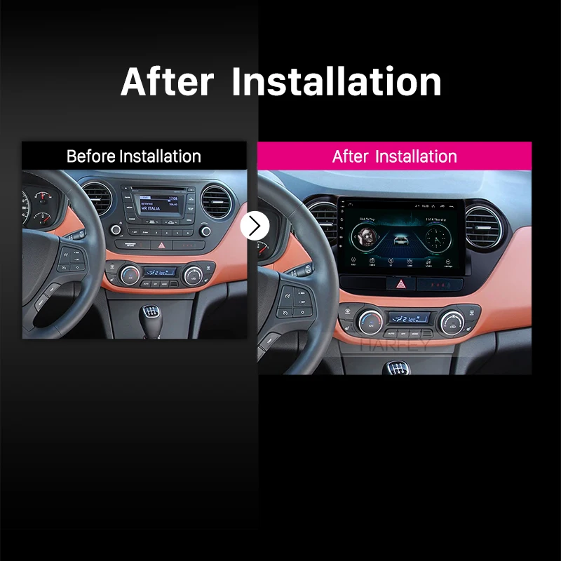 Автомагнитола Harfey для HYUNDAI I10 мультимедийная стерео система на Android 8 1 с 9
