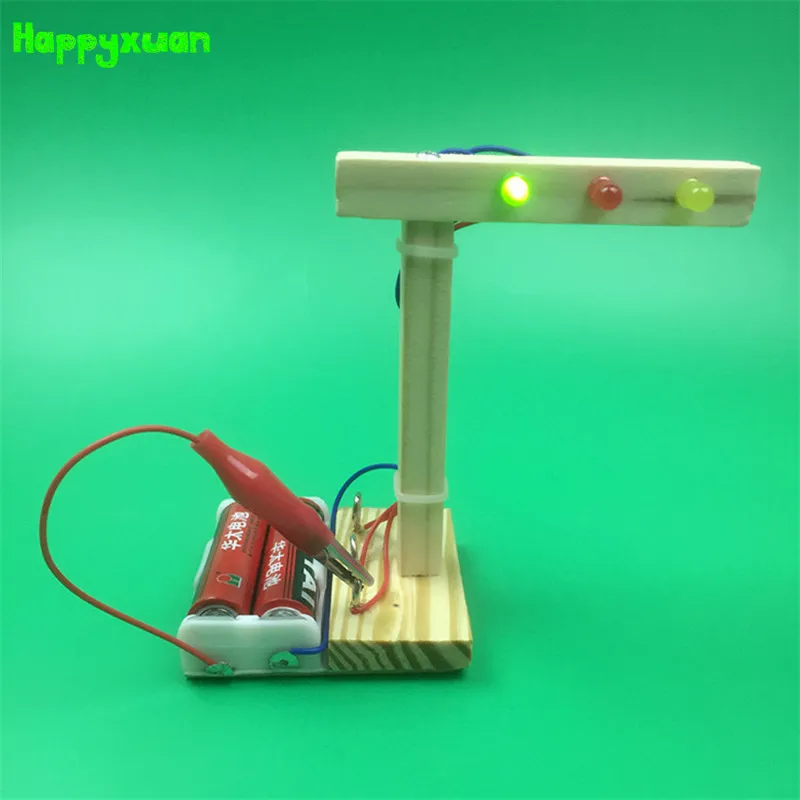 Happyxuan DIY небольшой светофор научно набор для экспериментов Творческий