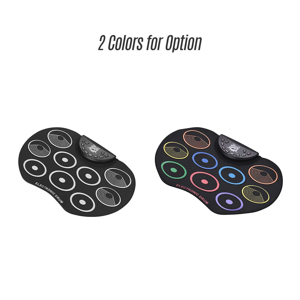 Набор электронных ударных барабанов в рулоне комплект 9 кремния барабанные