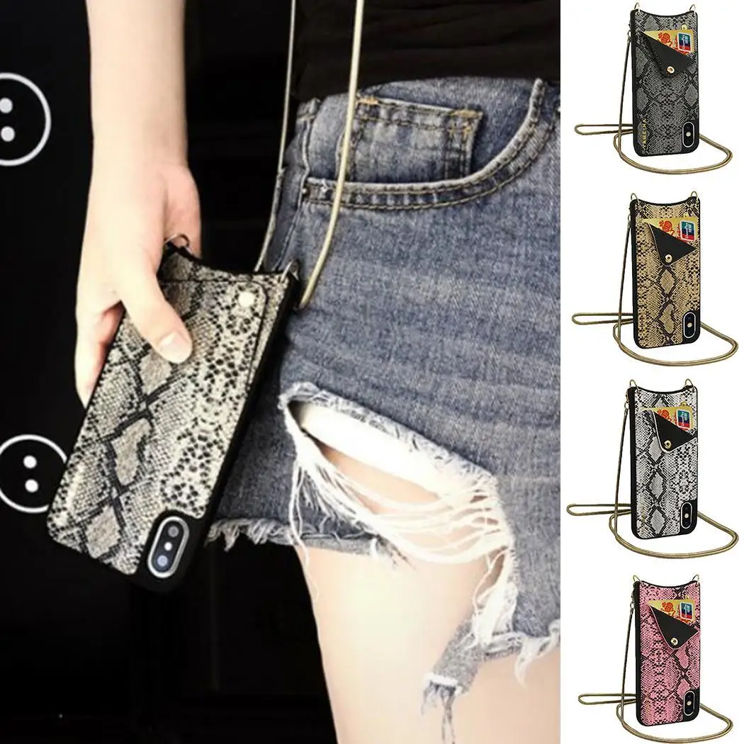 Women Casual Purse Cell Phone Case Cover Bag Pouch Credit Cards etc With Long Chain Pocket |