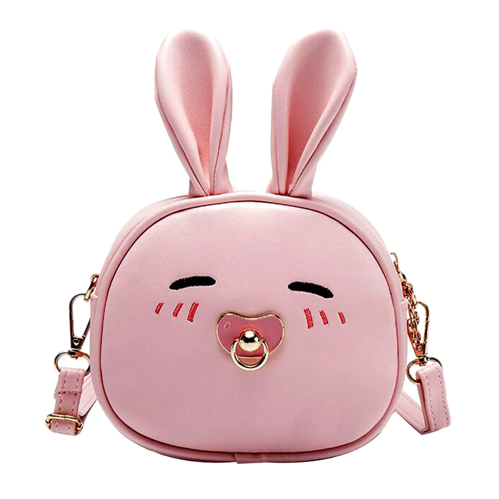 

Милые рюкзаки с мультяшным кроликом для девочек, сумки-мессенджеры из искусственной кожи, модные детские сумки через плечо с кроликом для д...