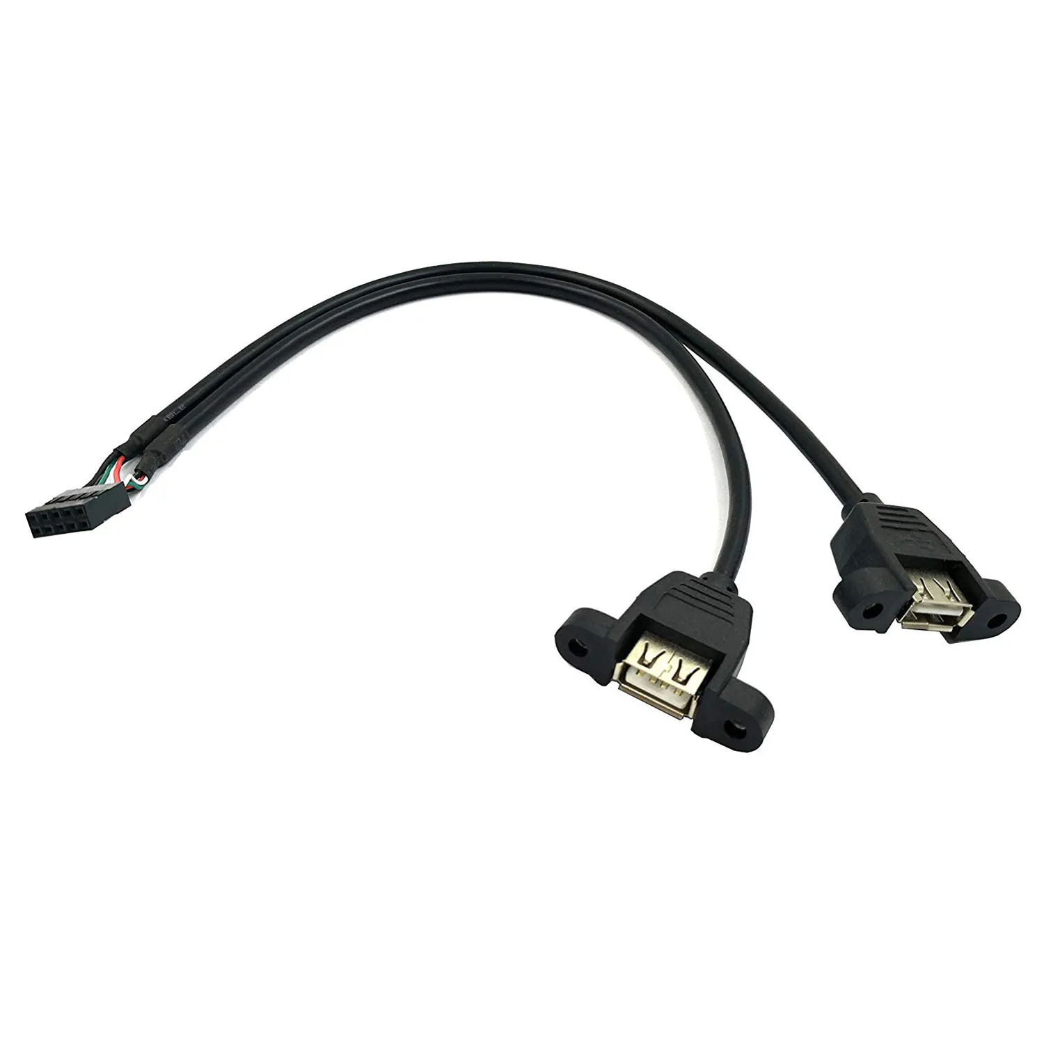 OPQ-(2-Pack) 30 см 10 Pin Материнская плата женский заголовок в 2-портовый двойной USB 2 0