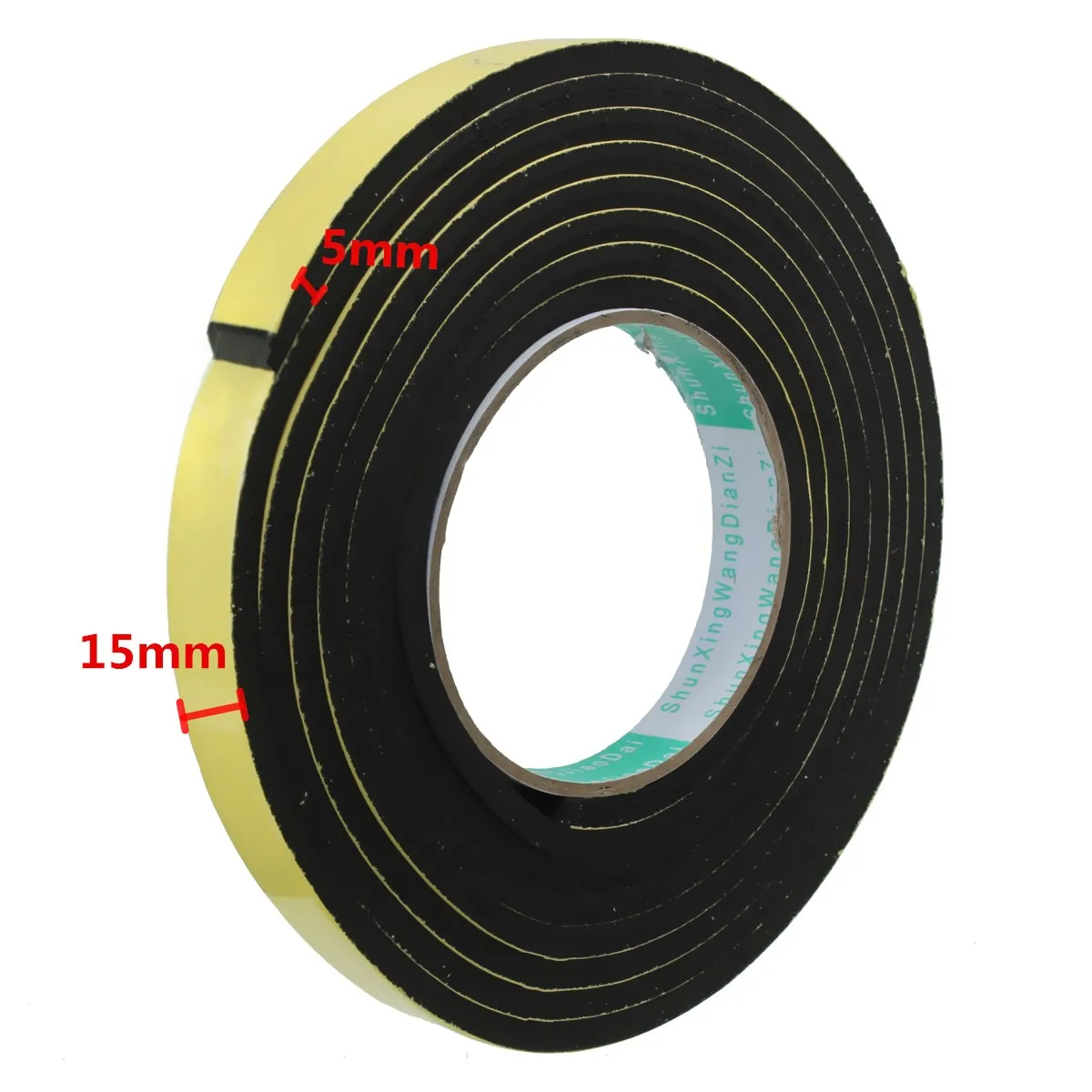 2Mx15mm Door Sealing Tape Sticky Stripping Sponge Foam Rubber Single Sided Adhesive EVA Window Seal Strips | Обустройство дома