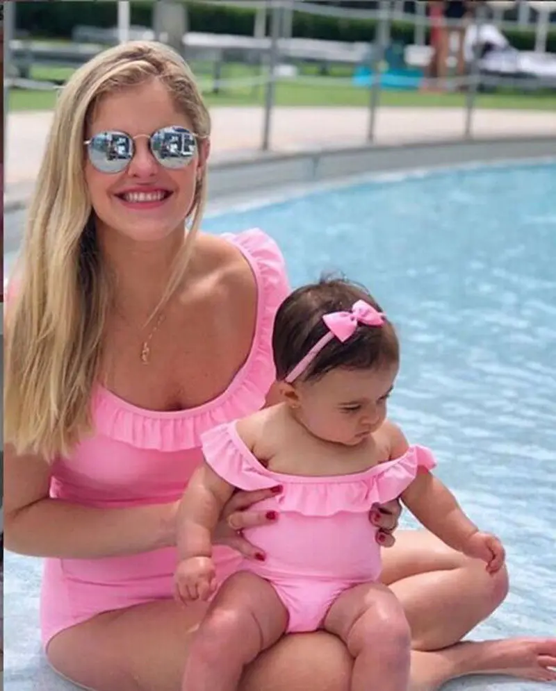 2019 Весенние новые Семейные женские бикини для девочек купальный костюм