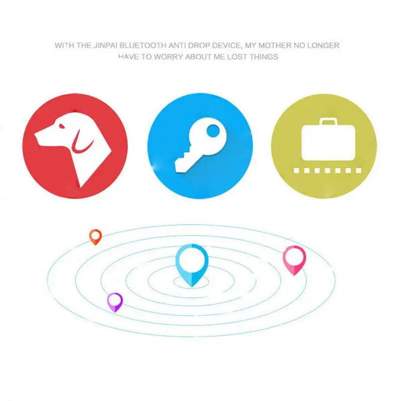 BEESCLOVER GPS мини тег смарт трекер Bluetooth кошелек брелок локатор сигнализация для