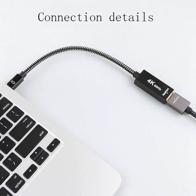 4K 60hzmini порт дисплея Порт DP к HDMI кабель штекер женскому адаптеру мини-порт для Macbook