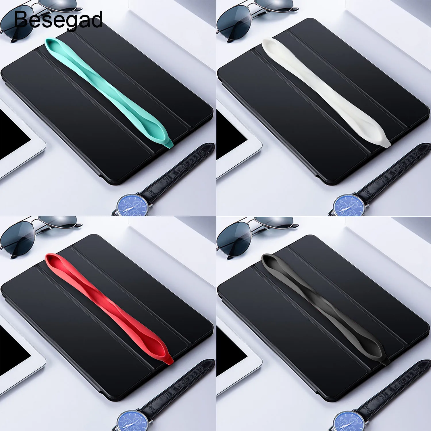 Besegad Модный мягкий силиконовый защитный чехол для Apple Pencil 1-го 2-го поколения iPad 2018