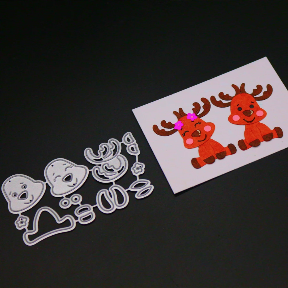 

SCD1219 Metal Cutting Dies For Scrapbooking Stencils Deer Scrapbook Cut DIY Album Cards Decoration Embossing Folder Die Cut Cuts