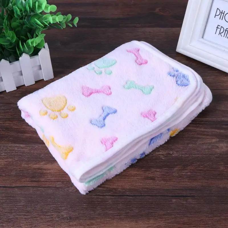 Мягкий зимний спальный коврик для домашних животных теплое Коралловое Флисовое