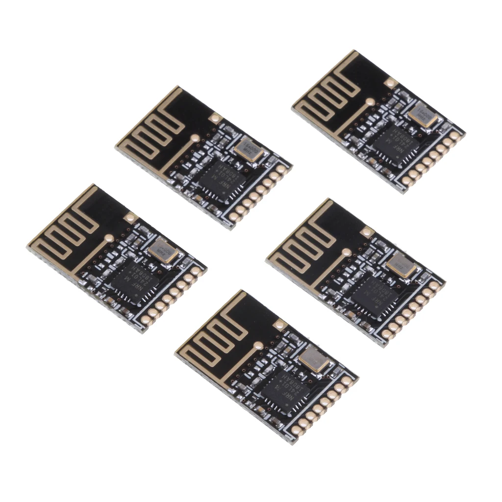 5 шт. беспроводной модуль приемопередатчика NRF24L01 SMD 1 27 мм 2 4 ГГц | Электроника