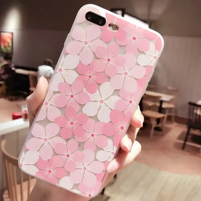 XINDIMAN 2019 цветок чехол для iphone 7 plus задняя крышка силиконовый мягкий TPU fundas 6 6s 6plus 8