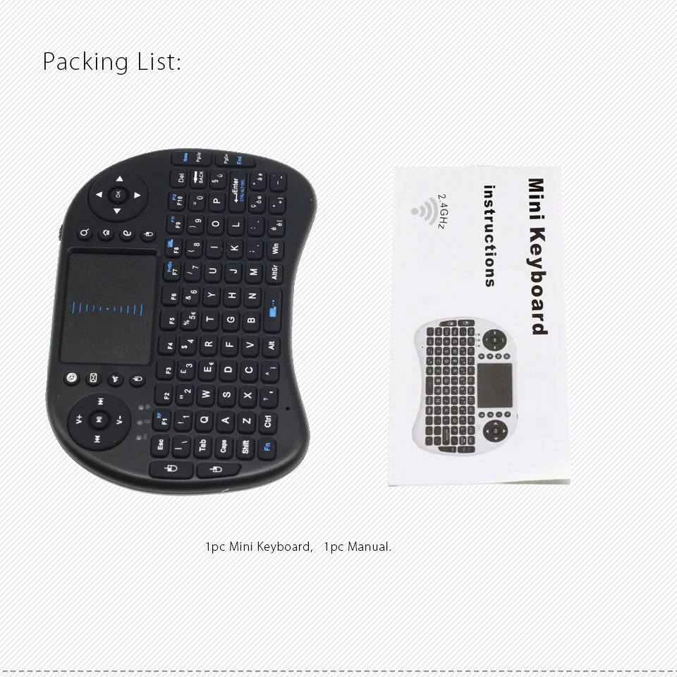 Беспроводная мини клавиатура Air Mouse iPazzPort 2 4 ГГц с сенсорной панелью для ТВ
