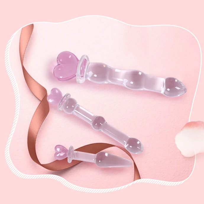 Glass Dildo Penis Anal Toys Butt Plug Adult Sex Products toys for adults Female Male Masturbation Magic Wand dilator | Красота и