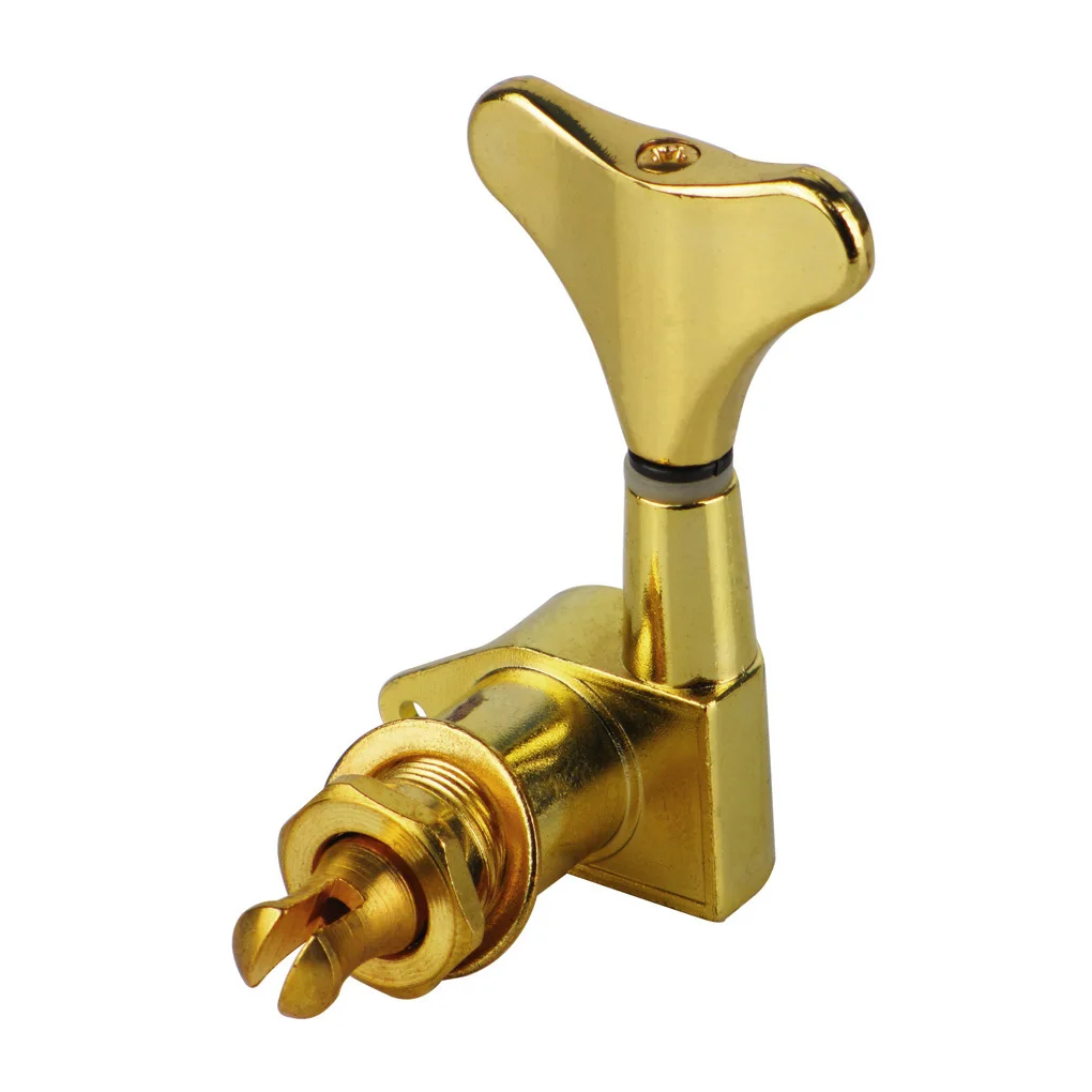 FLEOR 6PCS Metal Electric Bass Machine Heads Tuner Tuning Keys Pegs 3L3R Golden for Guitar 5/6 Strings | Спорт и развлечения