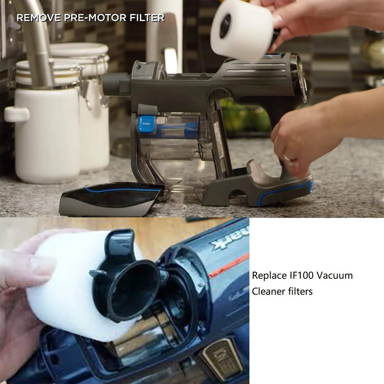 Фильтр 2x + 4 упаковочных фильтра совместим с Shark Ionflex Duoclean Vacuum Ic205 If100 If150 If160 If170 If180