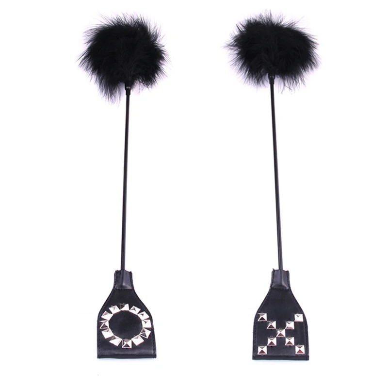 Порка весло из искусственной кожи перо Фетиш флирт щекотки попки кнут Slave Flogger