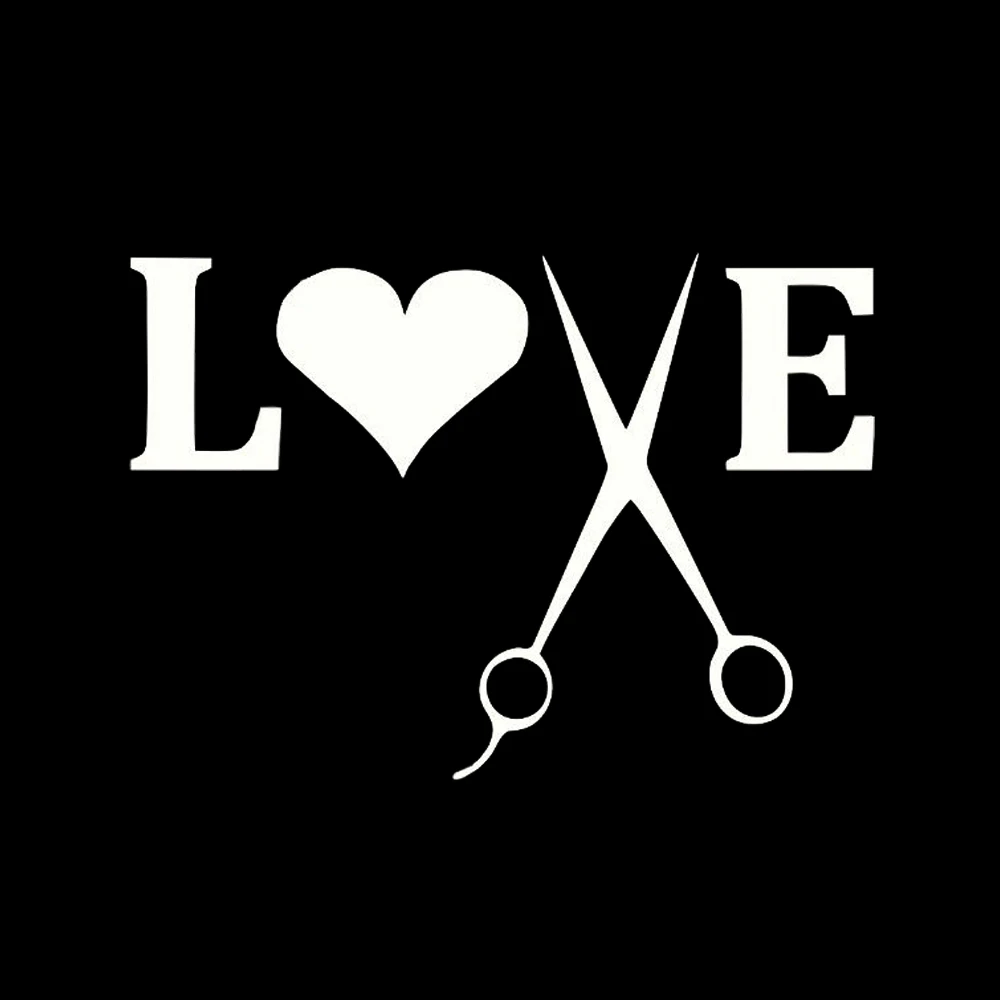 Liebe Friseurschere Autoaufkleber Auto Tattoo Applique Vinyl Verpackung Personlichkeit Muster Zubehor | Автомобили и мотоциклы
