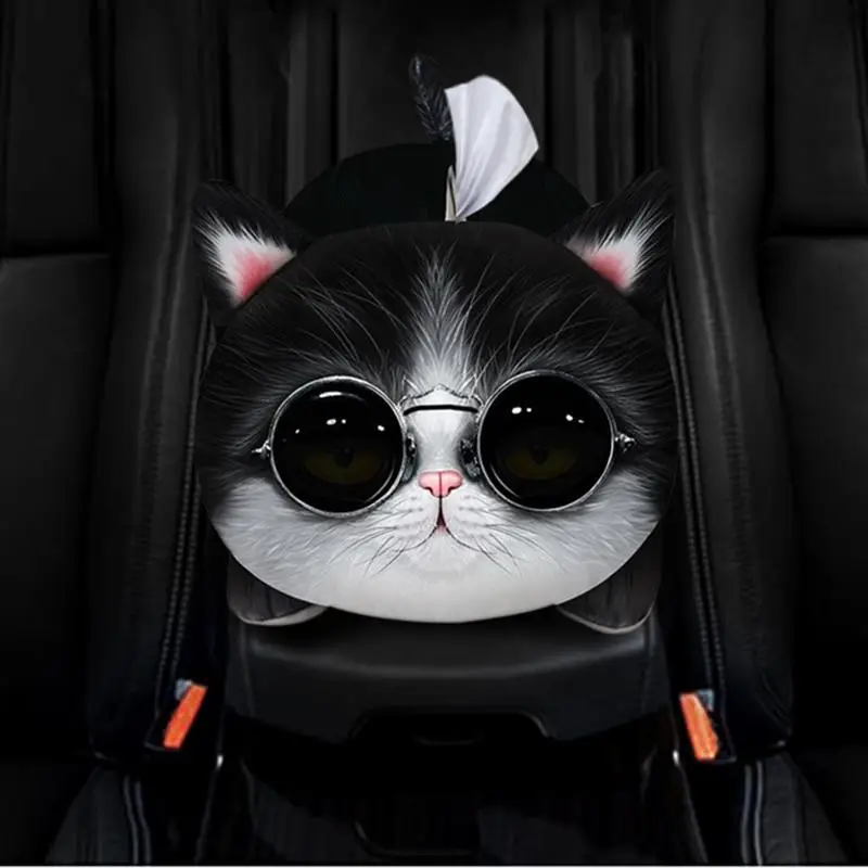 Креативная коробка для салфеток с изображением кота из мультфильма плюшевая