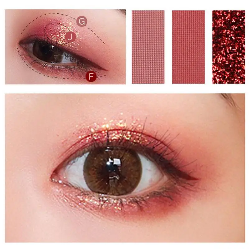 Rose Gold 18 Color Eyeshadow Mirror Surface Pearlescent Matte Waterproof And Sweat-proof Fine Powder Easy To Mix Eye Tools |