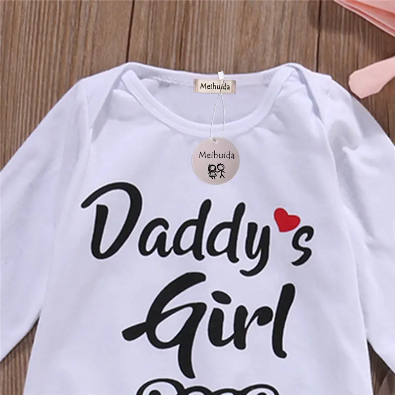 Emmababy горячая Распродажа папа девочка 3 шт. для новорожденных Детский