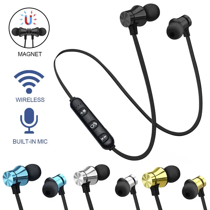 Беспроводные наушники Bluetooth гарнитура магнитные водонепроницаемые спортивные с