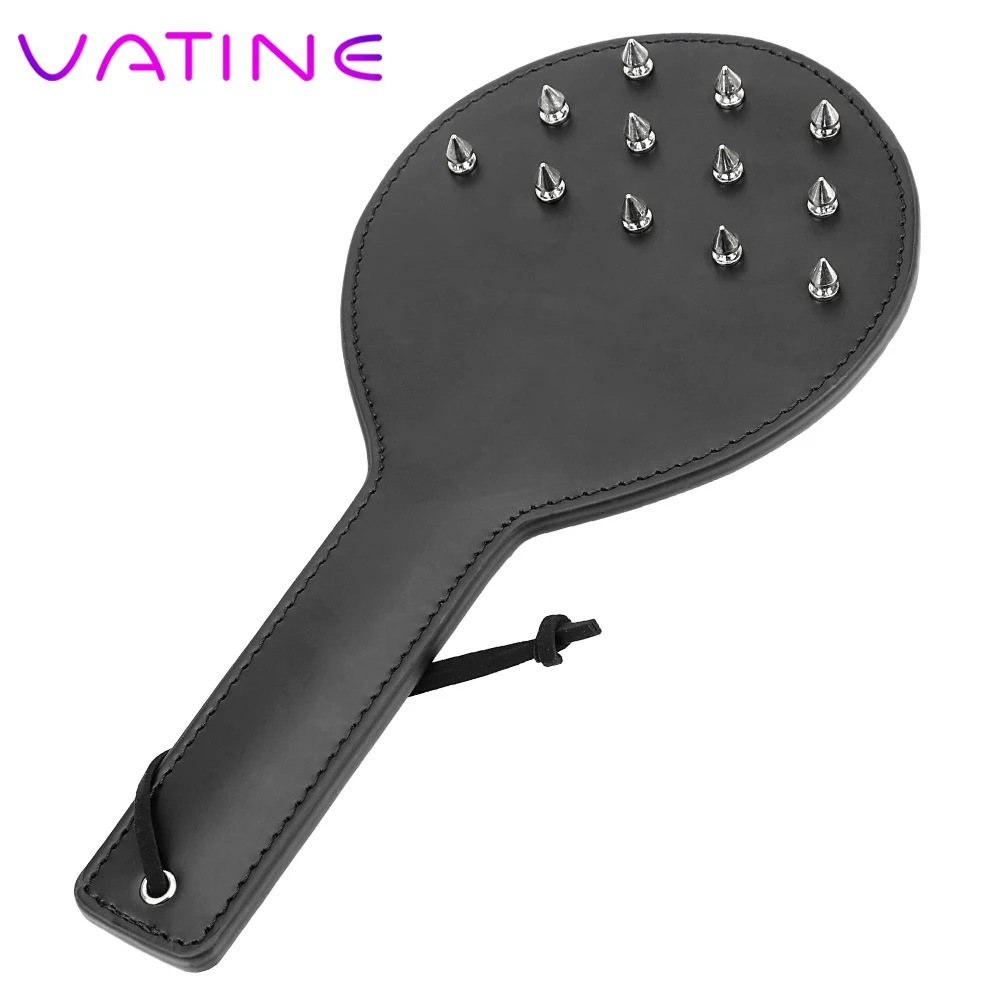 VATINE из искусственной кожи кнут с заклепками рукоятка секс товары игры для