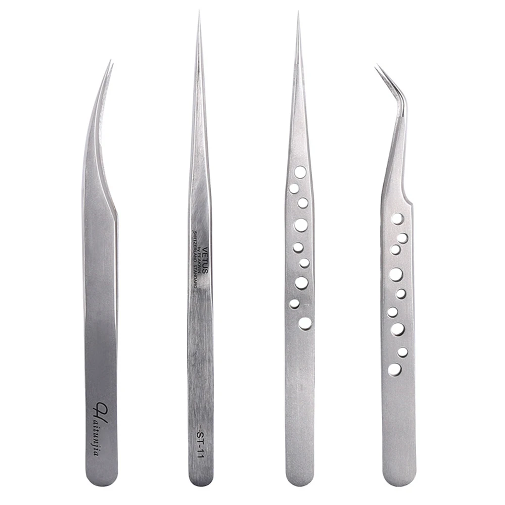 1 шт. изогнутые пинцеты для ресниц набор наращивания кусачки острый зажим макияж