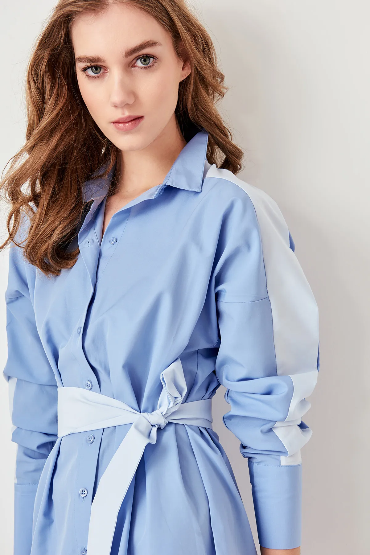 Trendyol синее платье с поясом TCLSS19OA0010|Женские платья| |