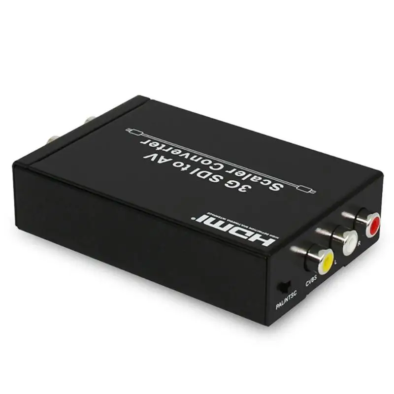 HDV-S007 HD-SDI 3G-SDI к Композитный RCA видео аудио-видео преобразователя скалер Поддержка