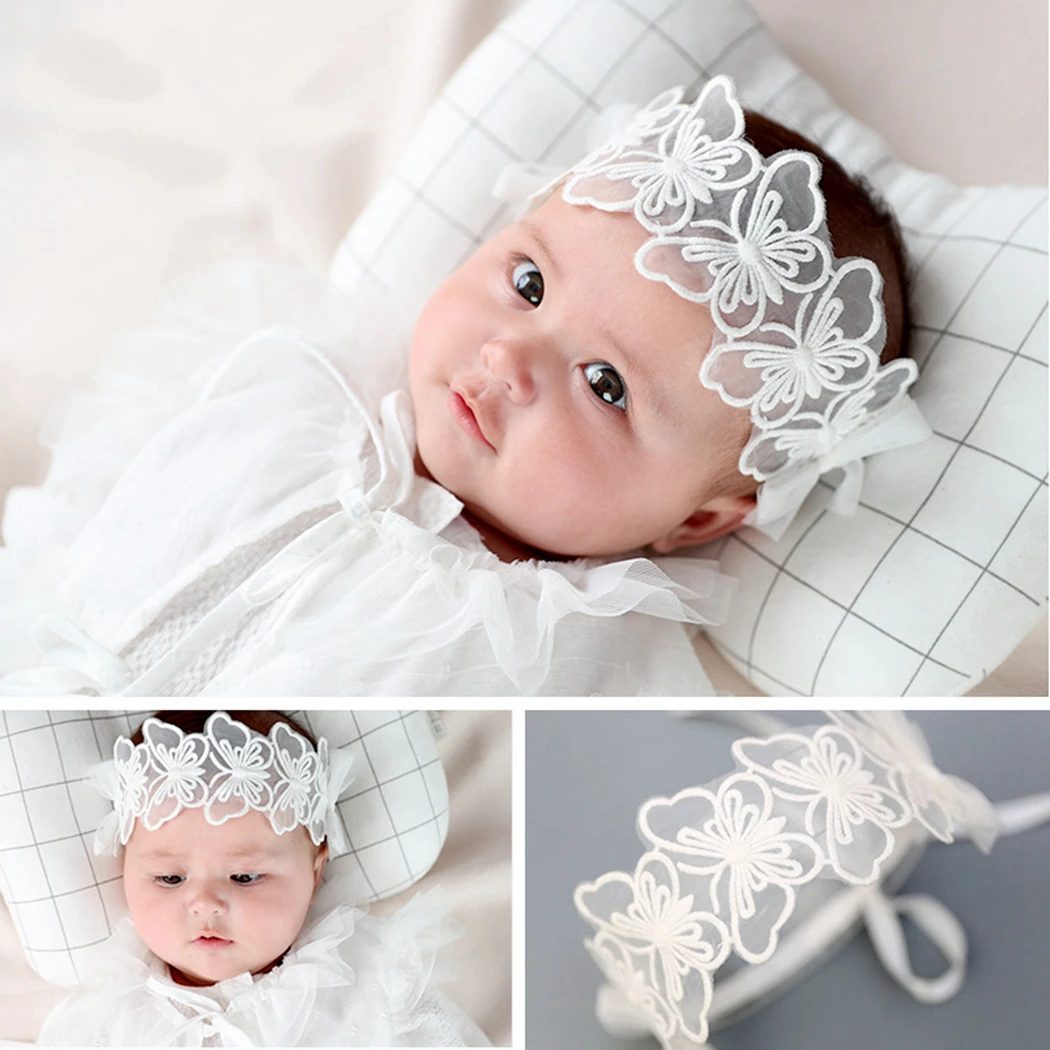 2PCS Baby Headband Decorative Lace Butterfly Hair Band Accessories | Детская одежда и обувь