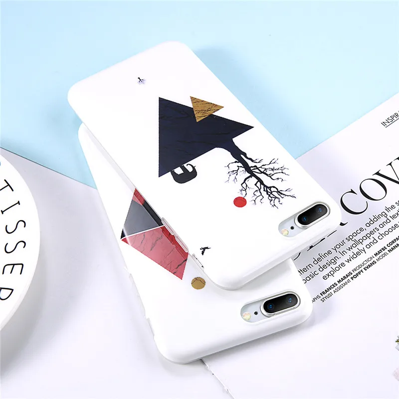 Lovebay узорные чехол для iPhone 6 S 7 8 Plus X XR XS Max геометрические треугольные мраморные