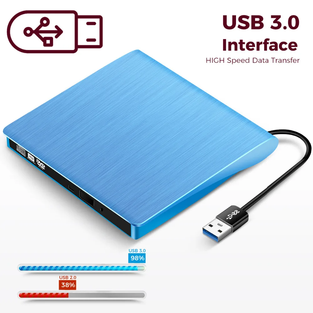 Внешний DVD привод USB 3 0 CD/DVD RW горелки оптический для ноутбука ПК настольный