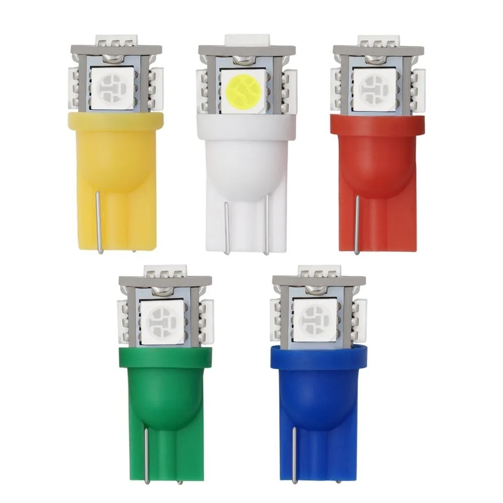 10 шт. ВОДИТЬ Автомобиль AC/DC 12v Led светильник T10 5050 194 168 w5w стоянки светодиодного