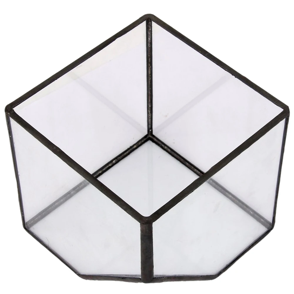 Promotion! Glass terrarium Square Fairy garden house greenhouse flowerpot size S High quality glass | Дом и сад