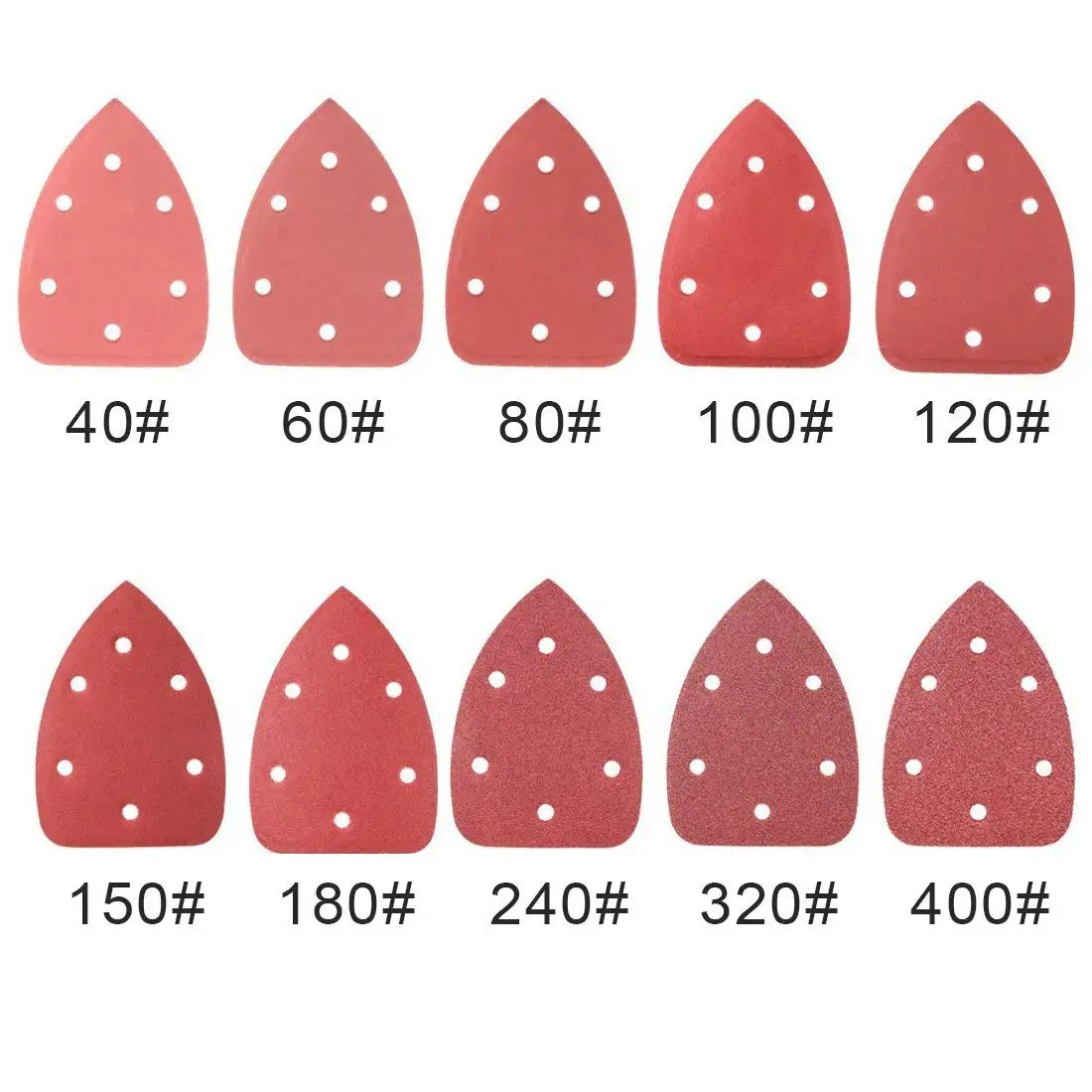 80 шт. шлифовальные колодки палка на диски крюк и петля треугольные 40 60 100 120 150 180 240