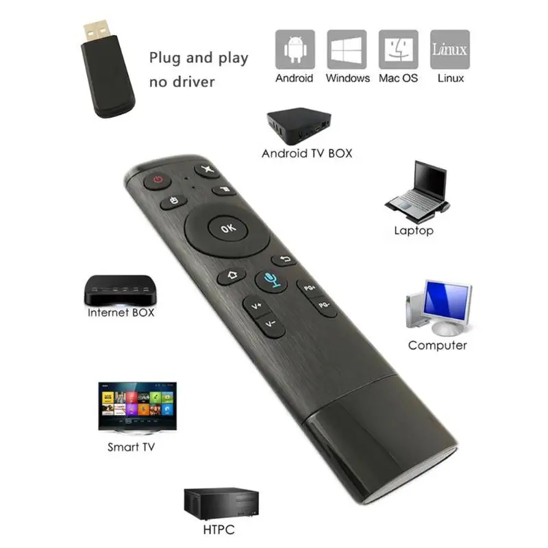 Q5 Голосовое управление Fly Air Mouse для Gyro Sensing Game 2 4 GHz беспроводной микрофон
