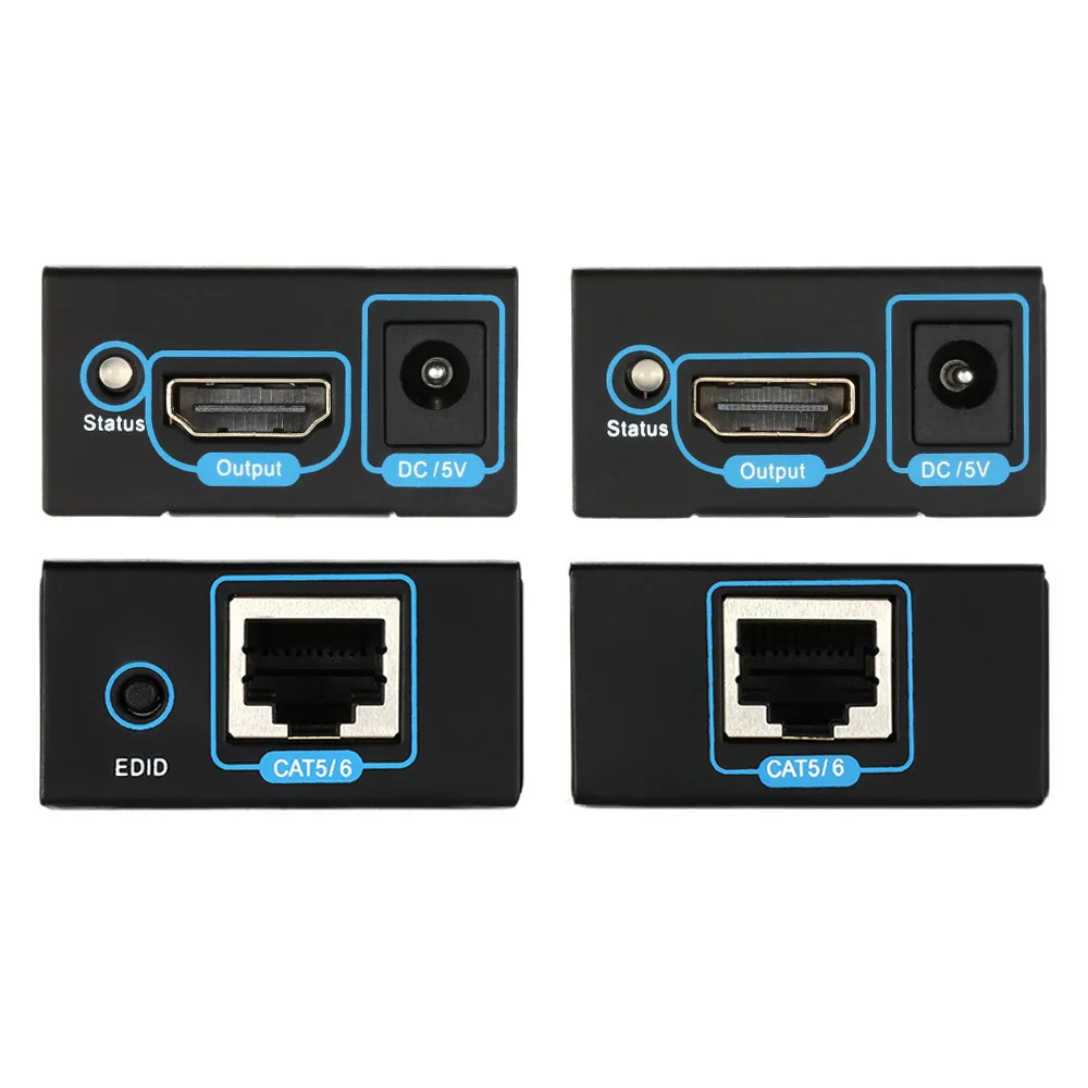 ANQ E60 60 м HDMI удлинитель 1080p 3D передатчик приемник по Cat 5e/6 RJ45 Ethernet конвертер| |