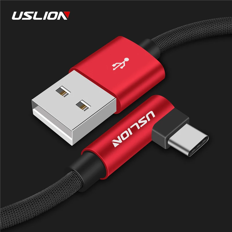 USLION USB кабель Быстрая зарядка type c для samsung huawei Xiaomi One Plus 6 т 5 T телефон зарядное
