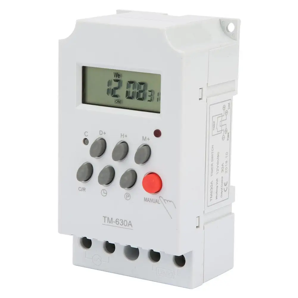 TM630A 12В DC/ac220в Мини ЖК цифровой микрокомпьютер таймер питания переключатель