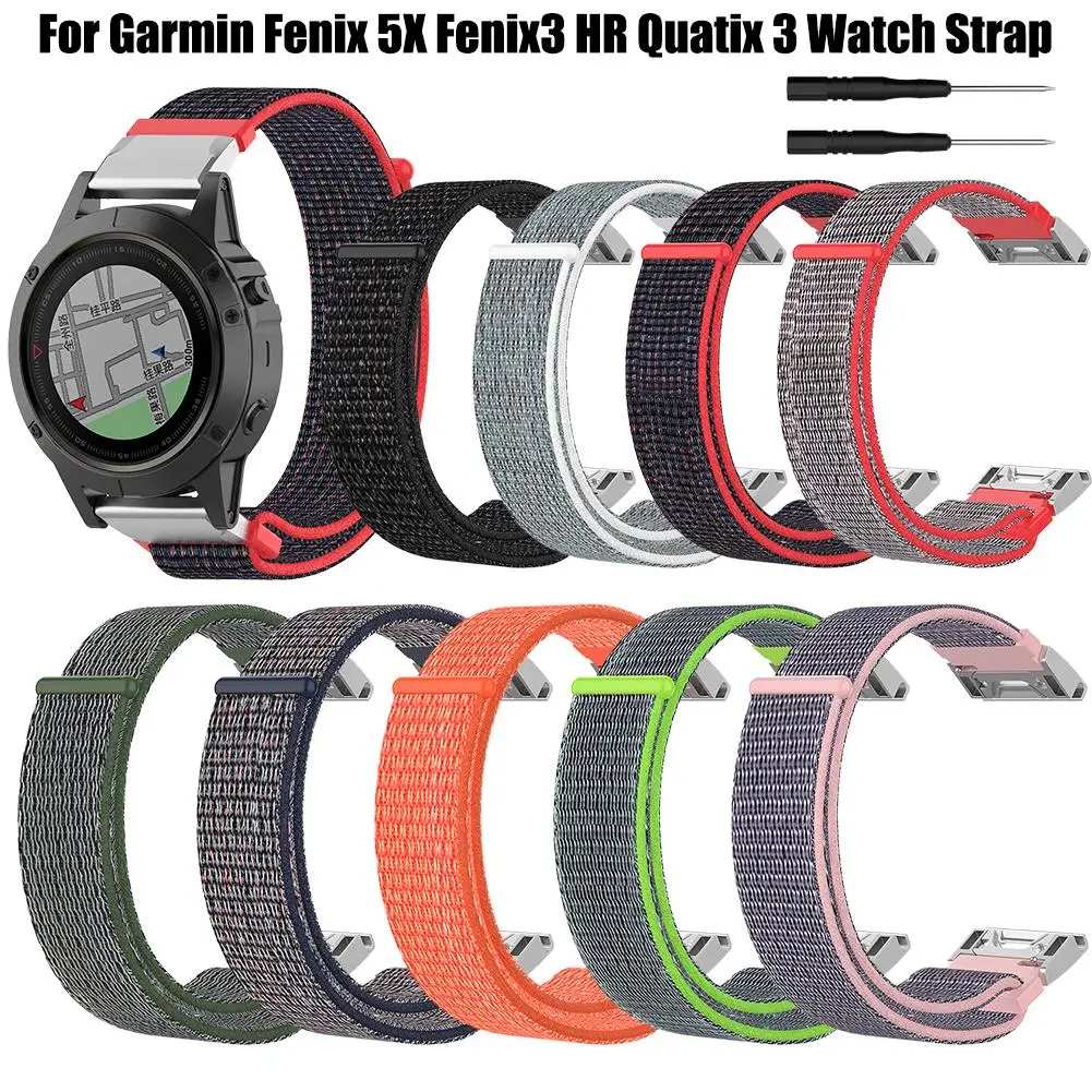 Для Garmin Fenix 5 Forerunner 935 Quatix Sapphire Approach S60 быстросъемный нейлоновый спортивный ремешок